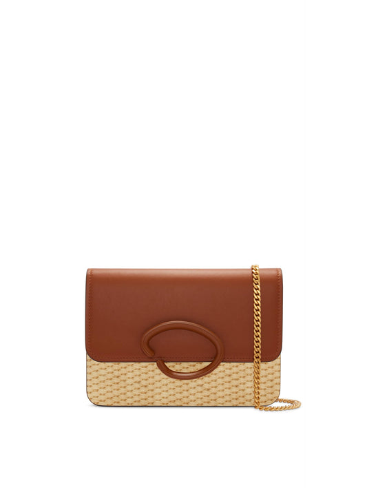 Oscar de la Renta, Raffia Woven O Pochette, Beige