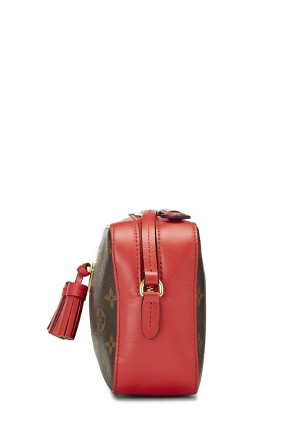 Louis Vuitton, Pre-Loved Red Monogram Canvas Saintonge, Red