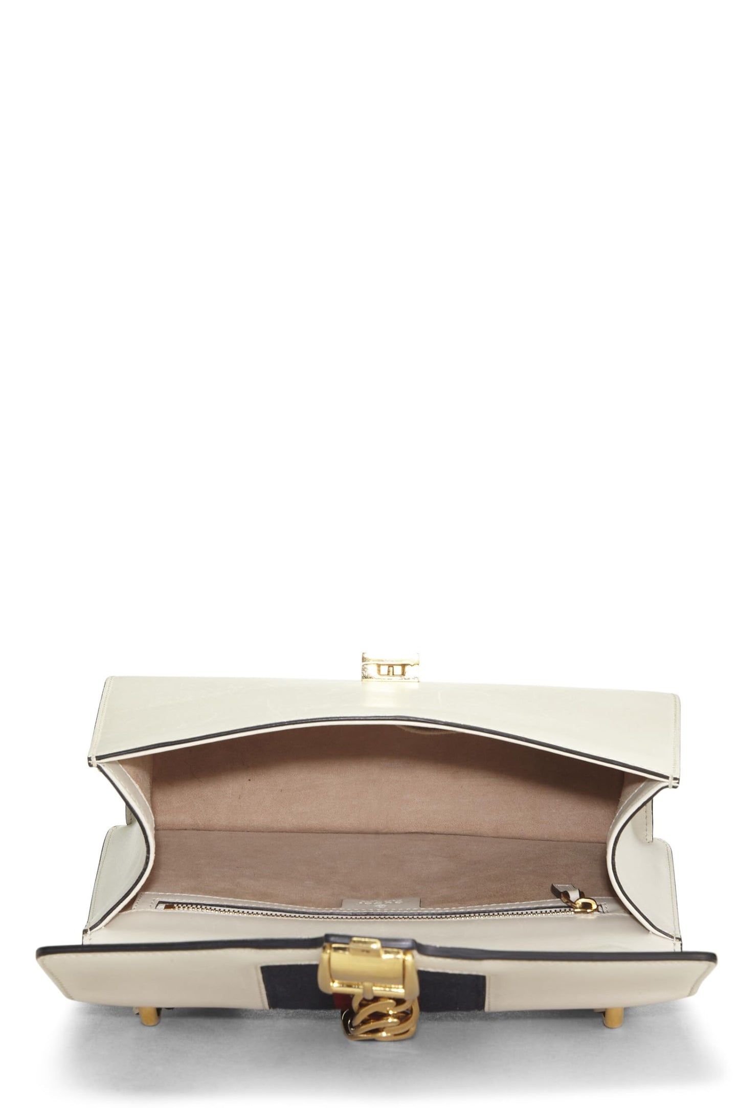 Gucci, petit sac à bandoulière Sylvie en cuir blanc d'occasion, blanc