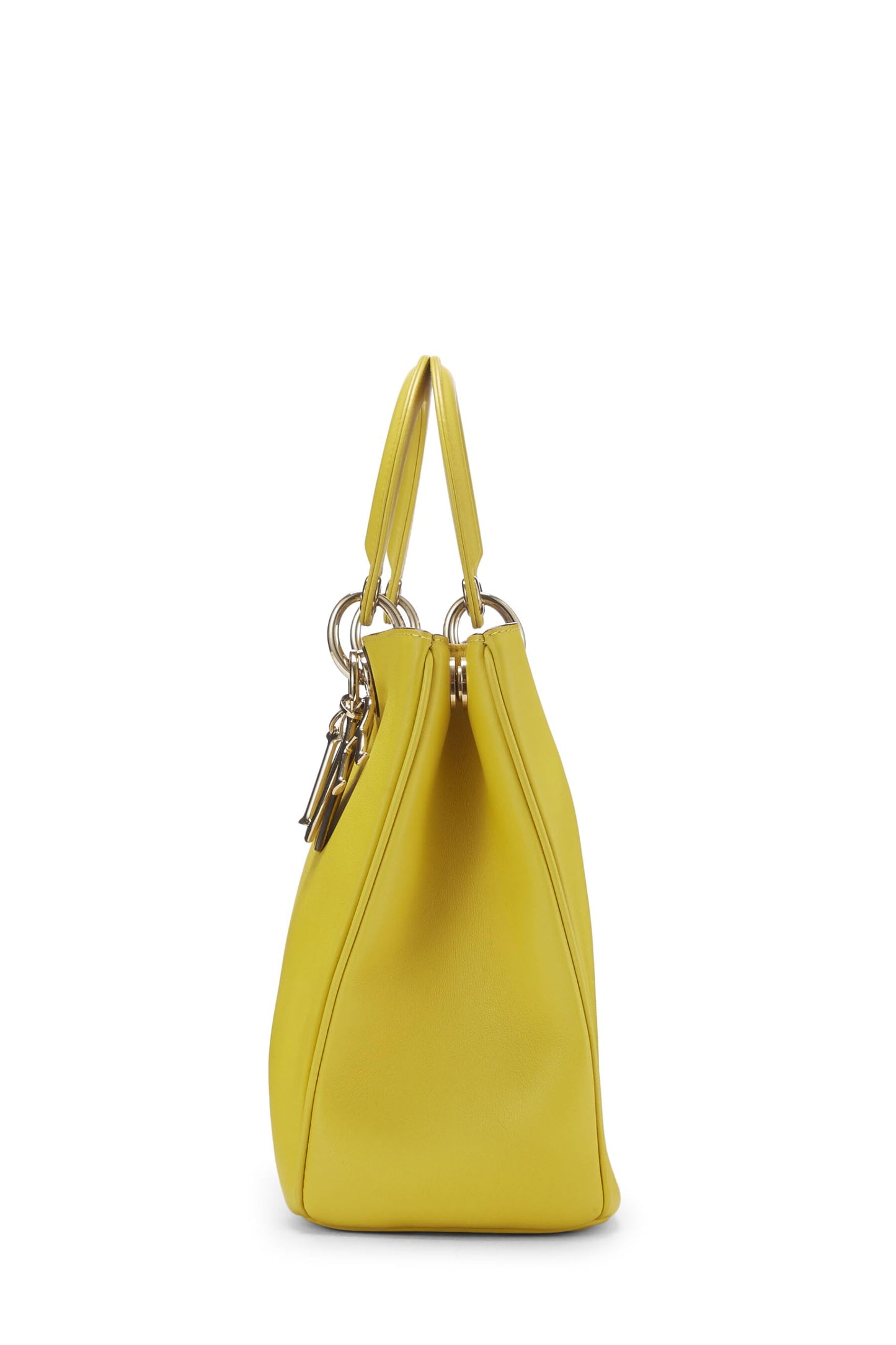 Dior, Pre-Loved Yellow Leather Diorissimo Medium, Yellow