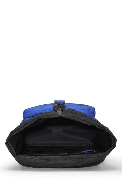 Fendi, Pre-Loved Blue Nylon Fendiness Backpack, Blue