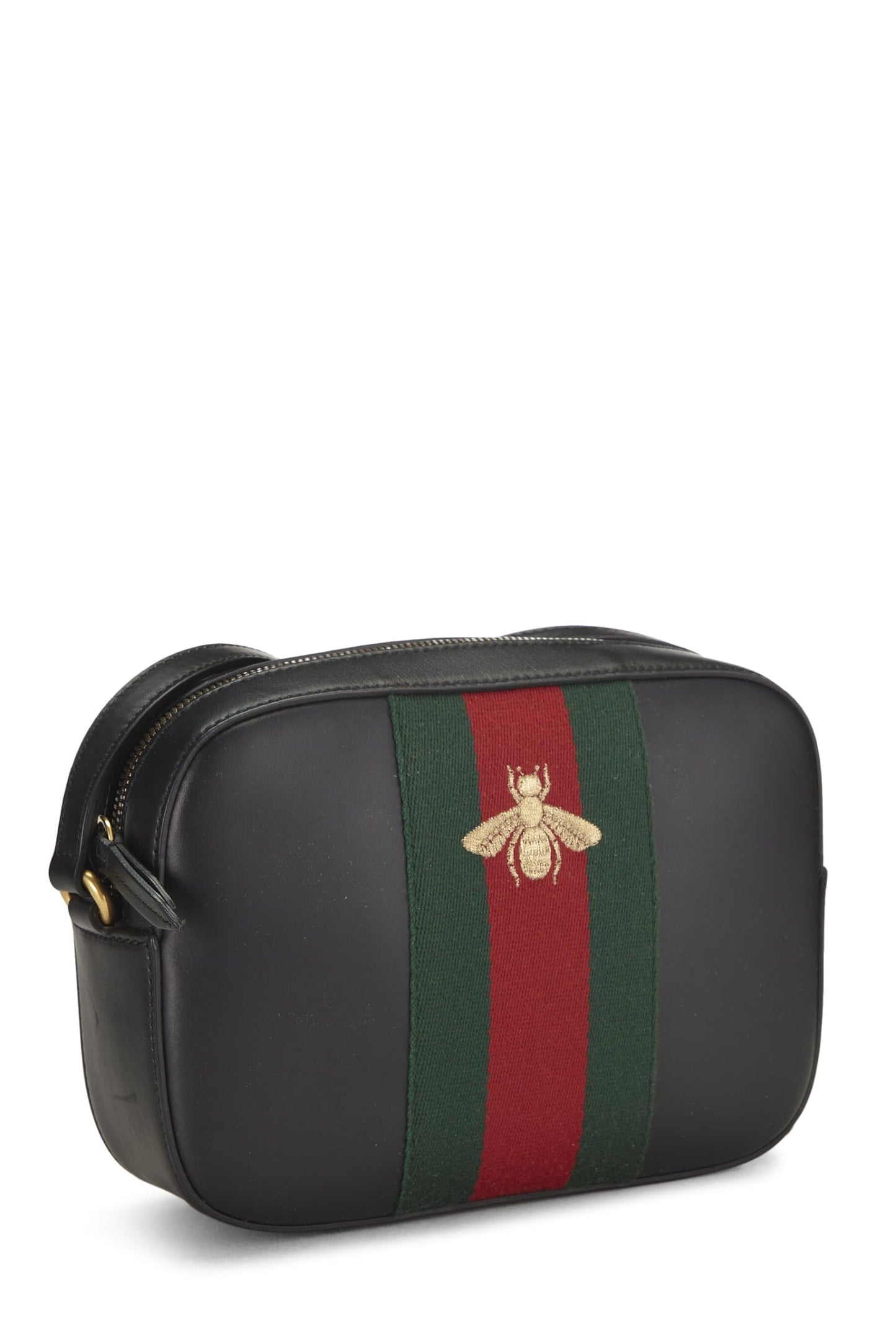 Gucci, sac à bandoulière Webby en cuir noir d'occasion, petit modèle, noir