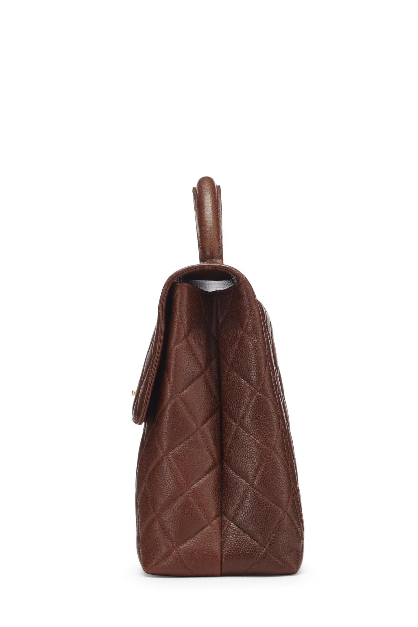 Chanel, Pre-Loved Brown Quilted Caviar Kelly, Brown