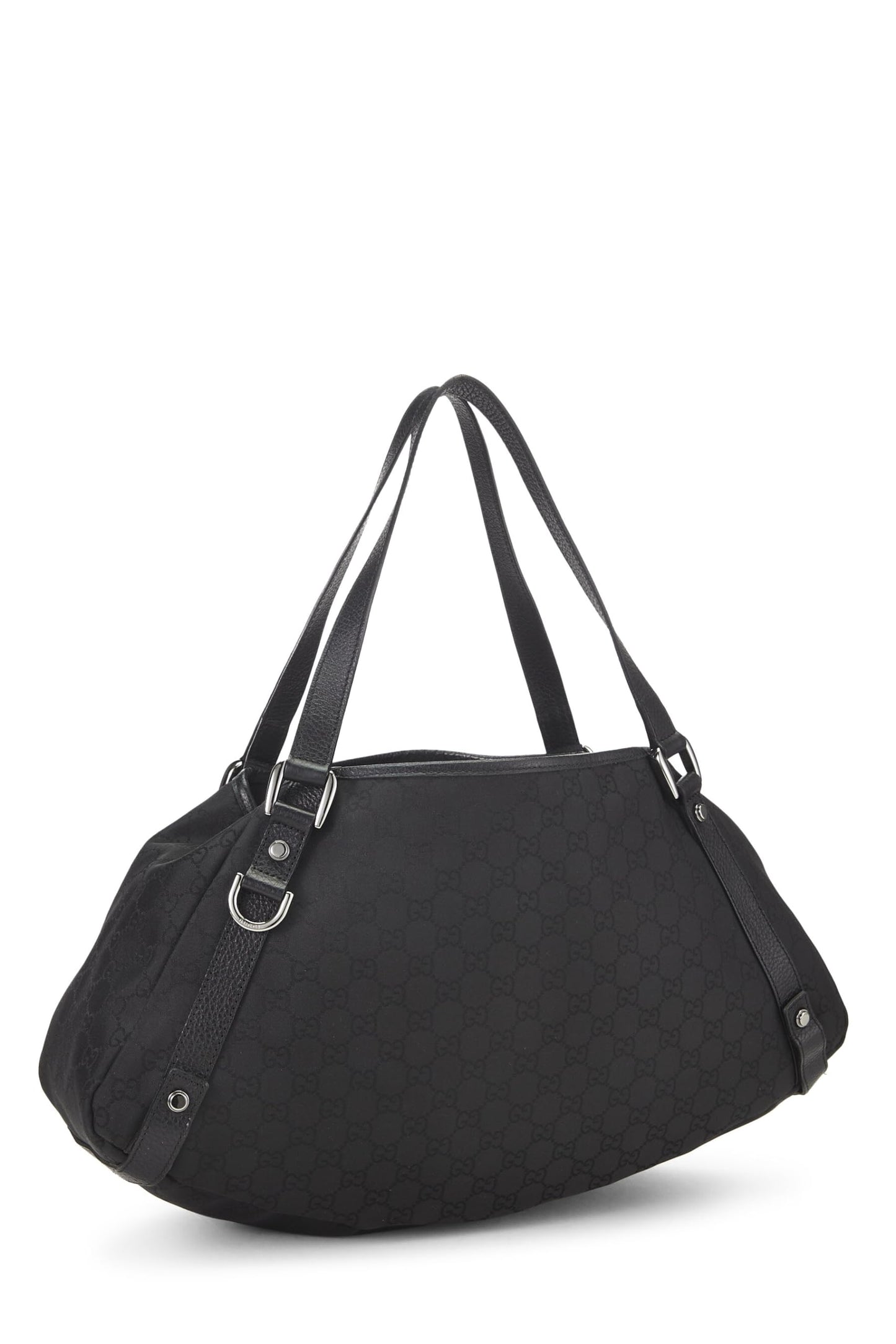 Gucci, Bolso tote Abbey de nailon GG original negro Pre-Loved, Negro