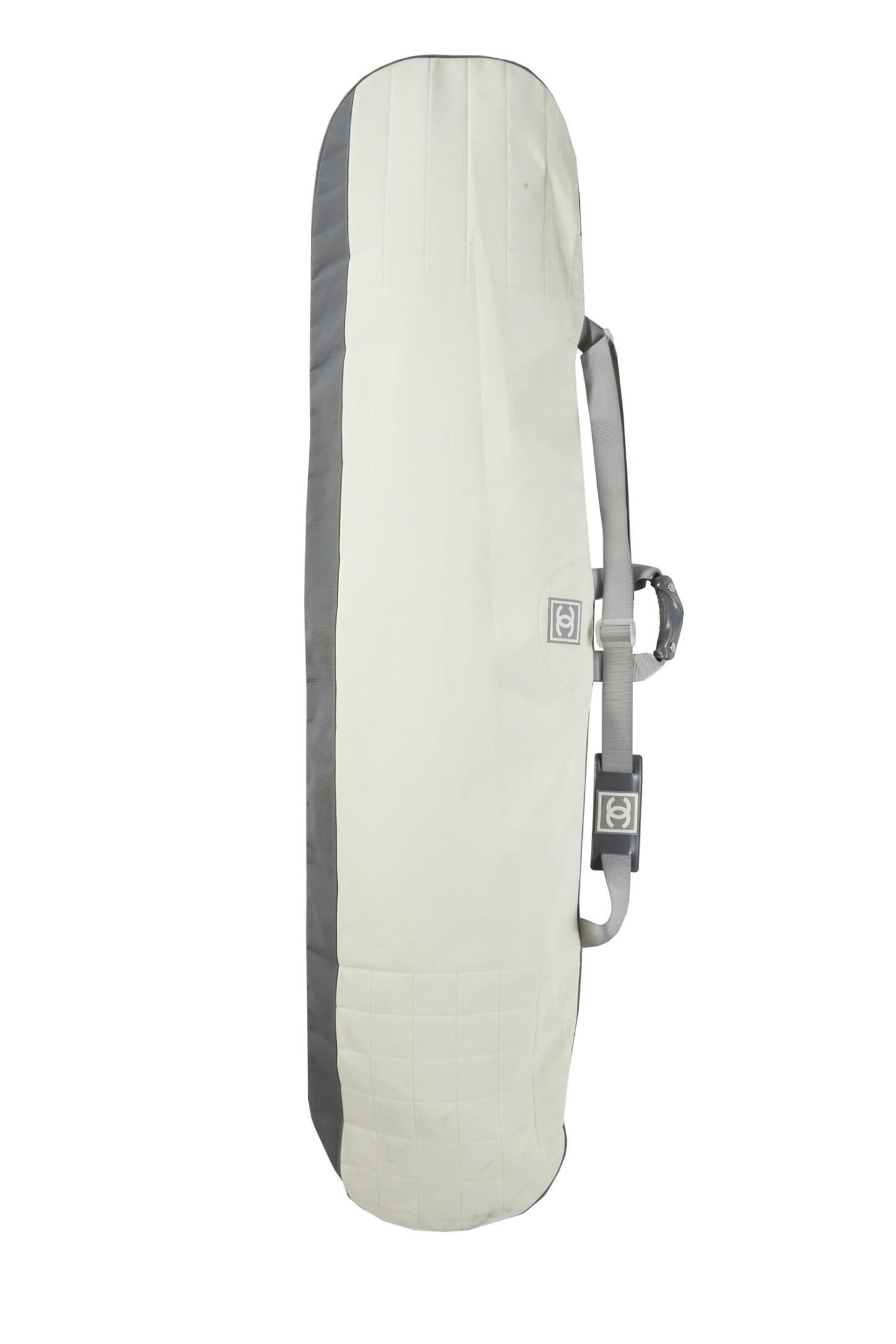 Chanel, Snowboard Sportline 'CC' en fibre de verre blanc d'occasion, blanc