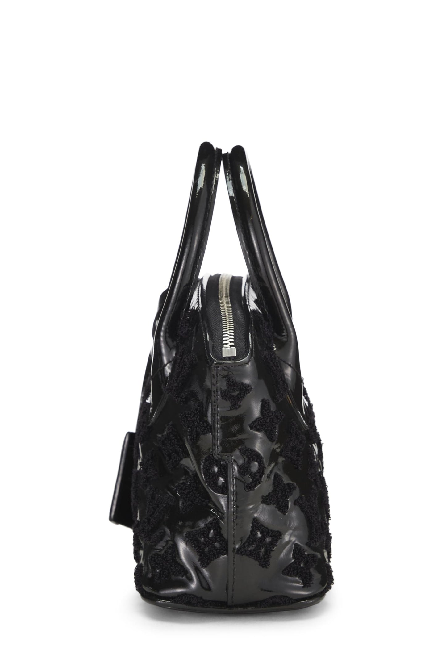 Louis Vuitton, Fascinación Lockit BB de charol con monograma negro Pre-Loved, Negro