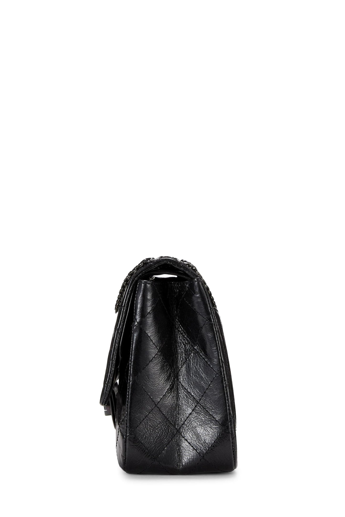 Chanel, Reissue Flap 227 en cuir de veau noir d'occasion 2.55, noir