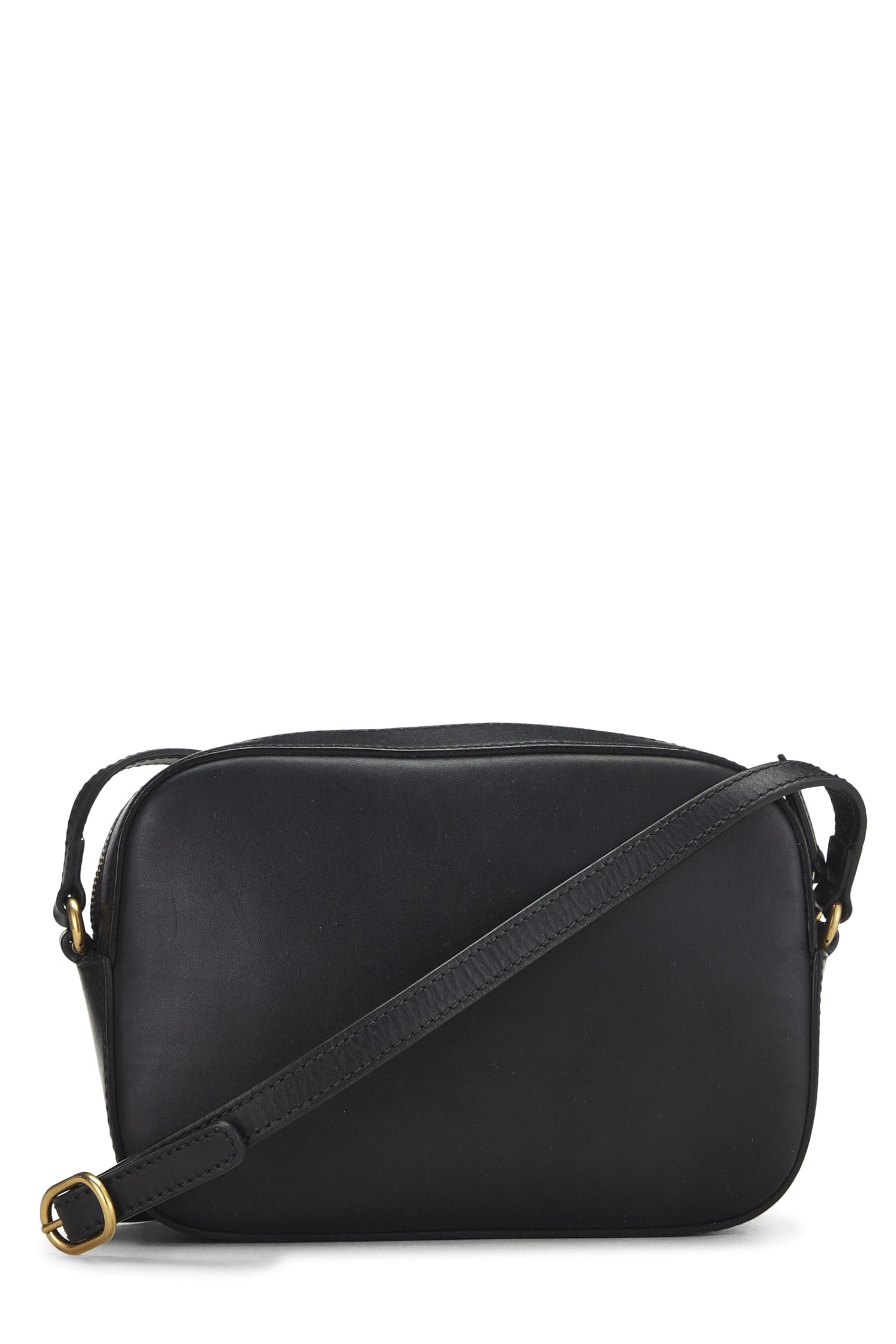 Gucci, Bolso de hombro pequeño Webby de cuero negro Pre-Loved, Negro