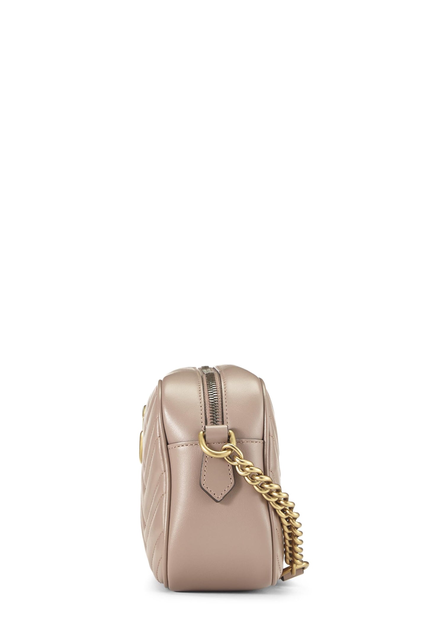 Gucci, sac à bandoulière GG Marmont en cuir rose d'occasion, rose