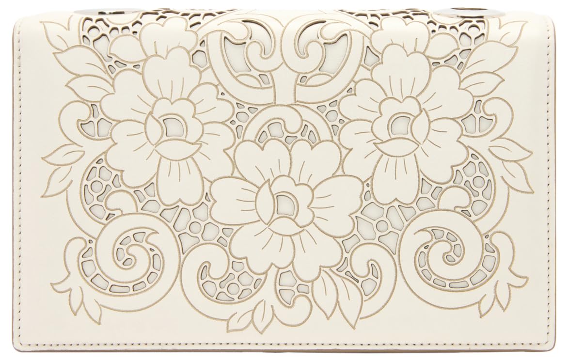 Oscar de la Renta, Laser Cut TRO Bag, Ivory