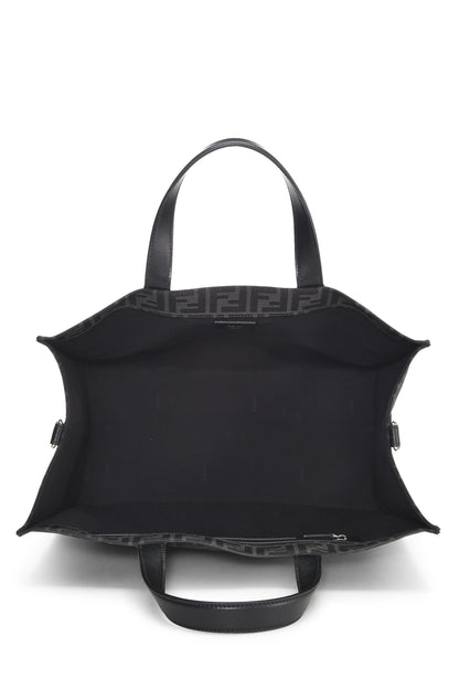 Fendi, Pre-Loved Black Zucca Canvas Shopping Tote, Black