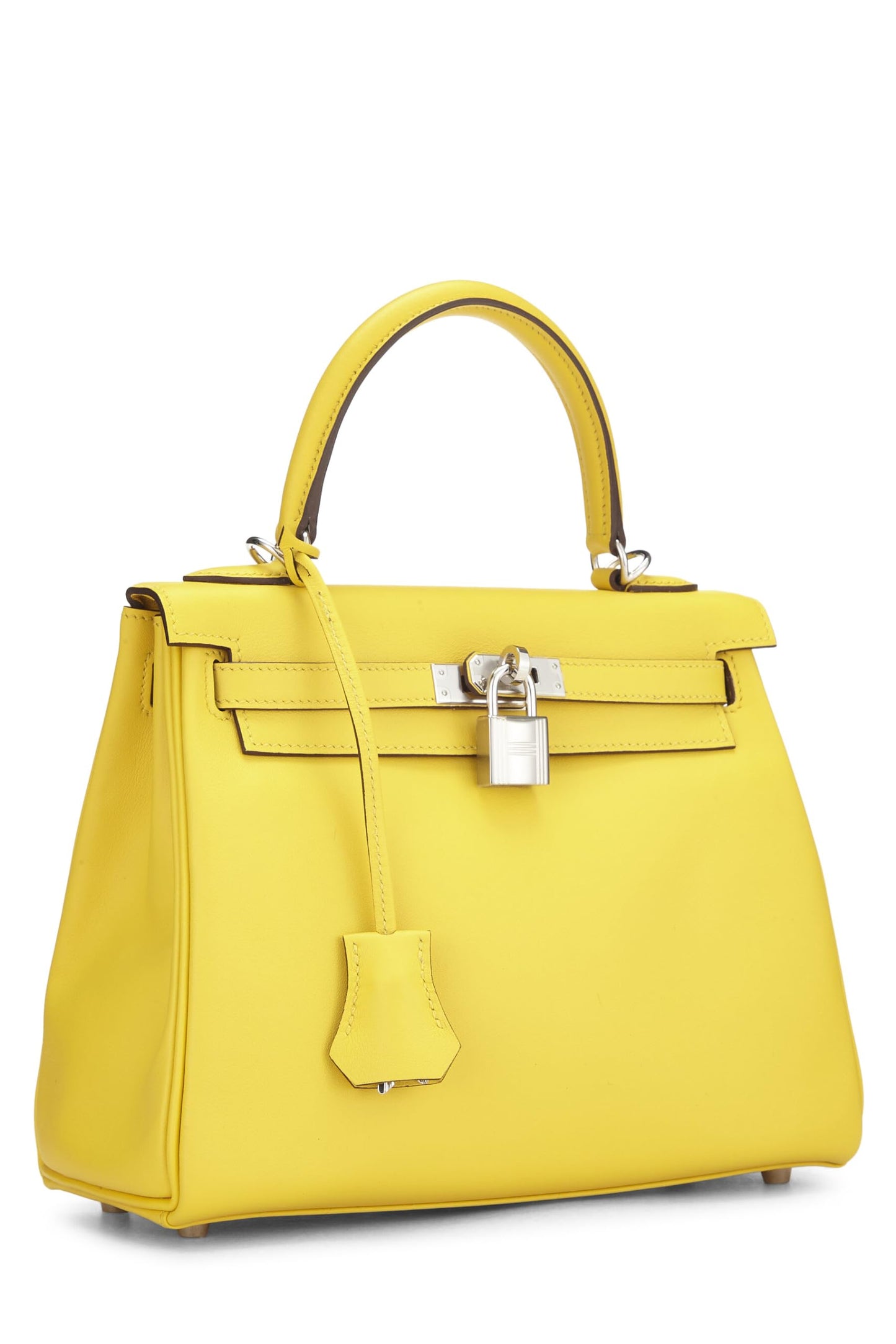 Hermès, Pre-Loved Jaune De Naples Swift Kelly Retourne 25, Jaune De Naples