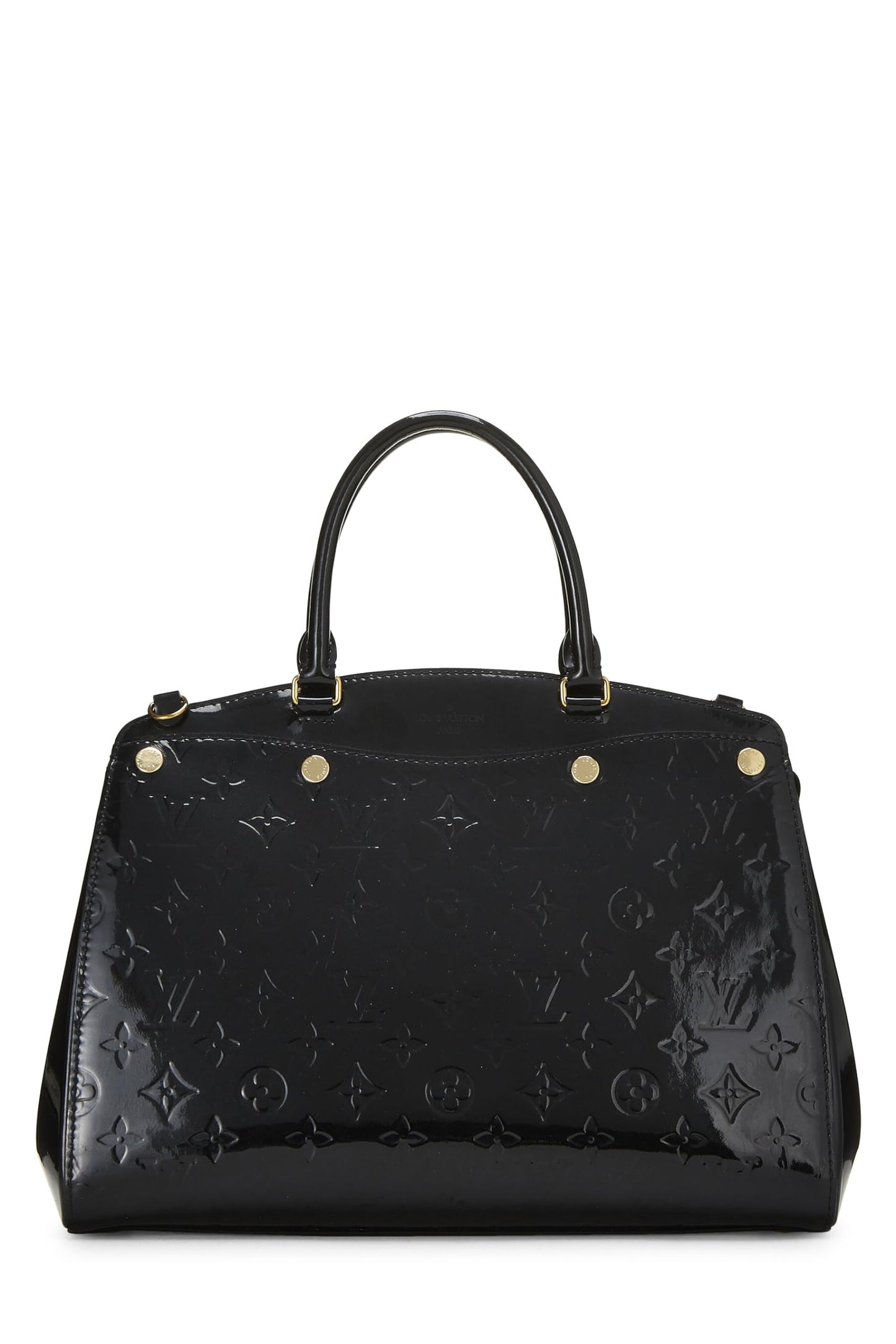 Louis Vuitton, Pre-Loved Black Monogram Vernis Brea MM, Black