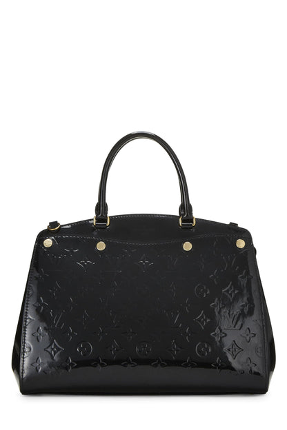 Louis Vuitton, Monograma negro Pre-Loved Vernis Brea MM, Negro