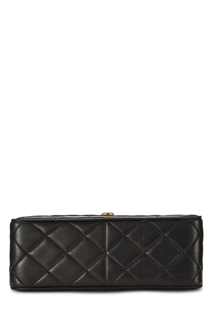 Chanel, Pre-Loved Black Lambskin Big 'CC' Square Flap, Black