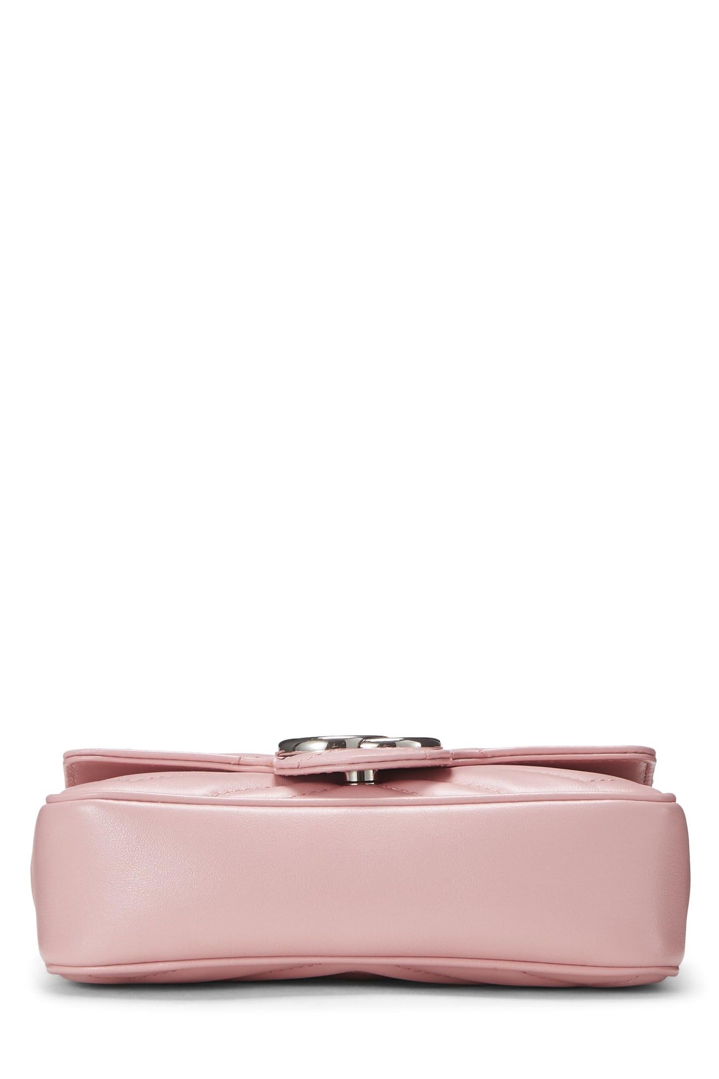 Gucci, sac à bandoulière Marmont Super Mini en cuir rose d'occasion, rose