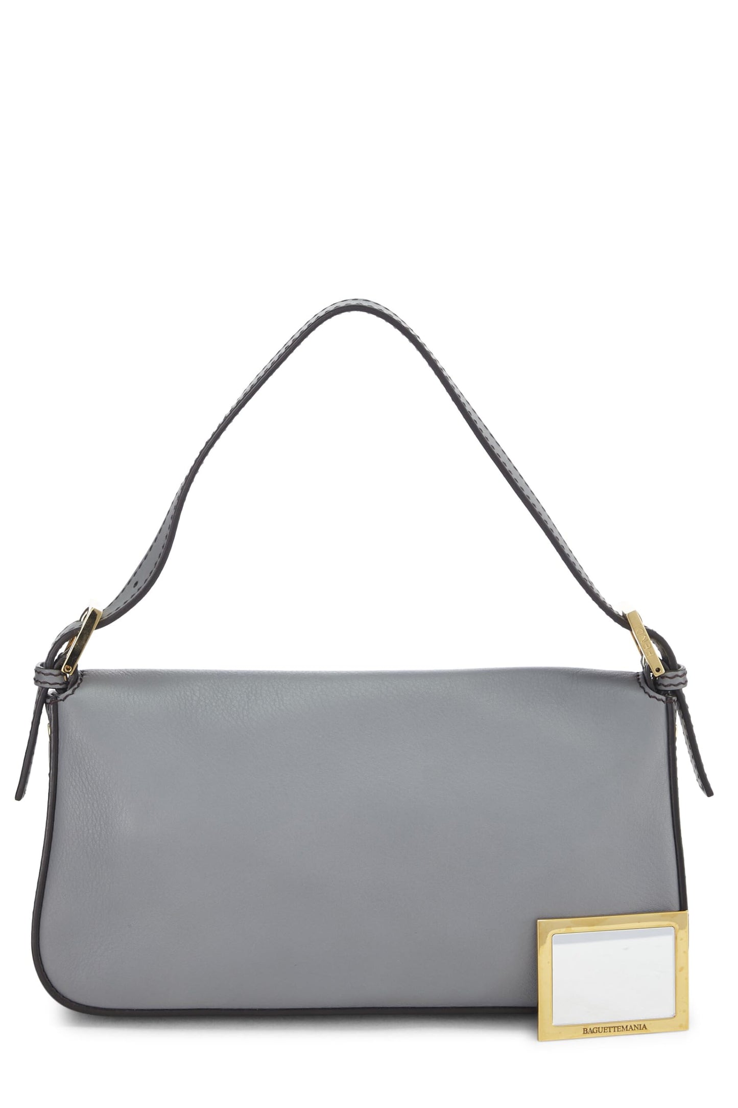 Fendi, Pre-Loved Grey Leather Baguette, Grey