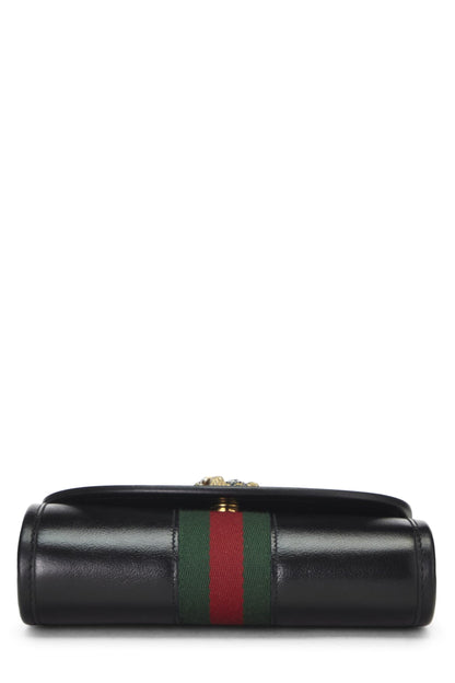 Gucci, Bolso de hombro Mini Rajah de piel negra Pre-Loved, Negro