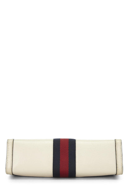 Gucci, sac à bandoulière Ophidia en cuir crème d'occasion, petit modèle, blanc