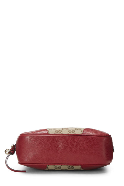 Gucci, Pre-Loved Red Original GG Canvas Bree Crossbody Mini, Red