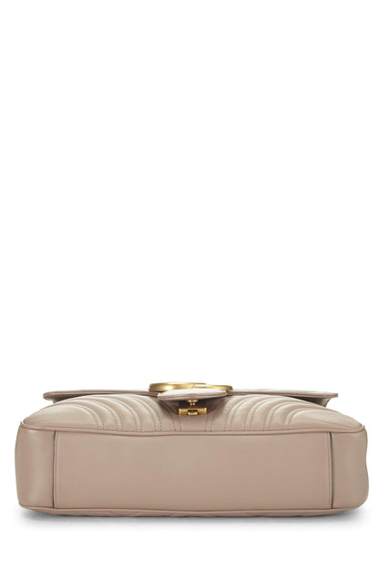 Gucci, Bolso de hombro GG Marmont de cuero beige Pre-Loved, Beige