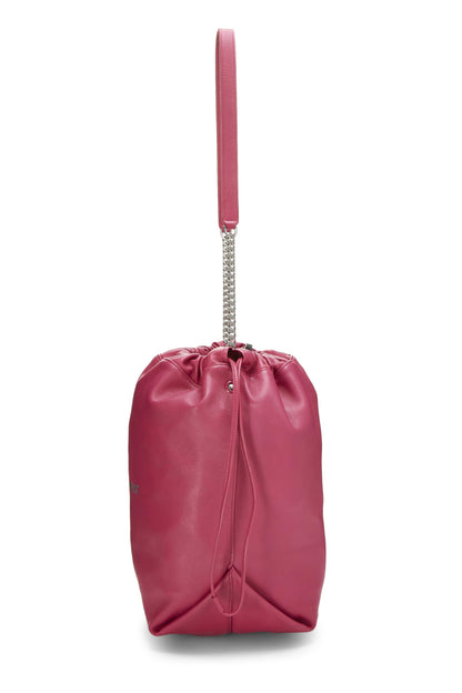 Yves Saint Laurent, sac seau Teddy en cuir rose d'occasion, rose