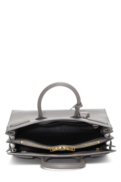 Yves Saint Laurent, Sac De Jour Small en cuir de veau gris d'occasion, gris