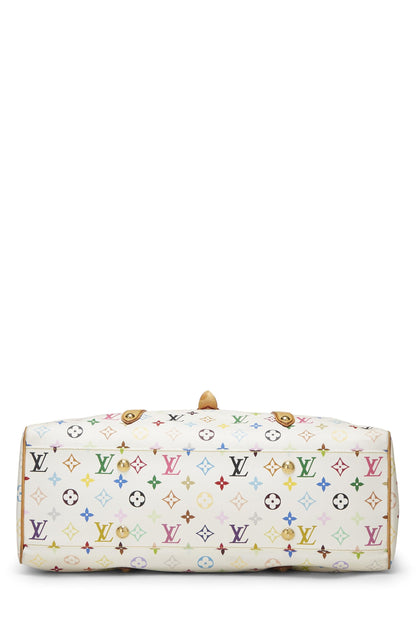 Louis Vuitton, Takashi Murakami x Louis Vuitton Blanc Monogram Multicolore Aurelia GM, Blanc