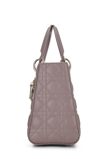 Dior, Pre-Loved Purple Cannage Quilted Lambskin Lady Dior Medium, Purple