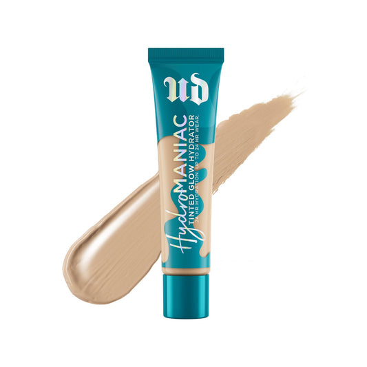 Urban Decay Hydromaniac Dewy Foundation (30 Fair Medium Neutral), humectante con color para piel seca, cobertura media edificable, no comedogénico, vegano, libre de crueldad - 1.1 fl oz