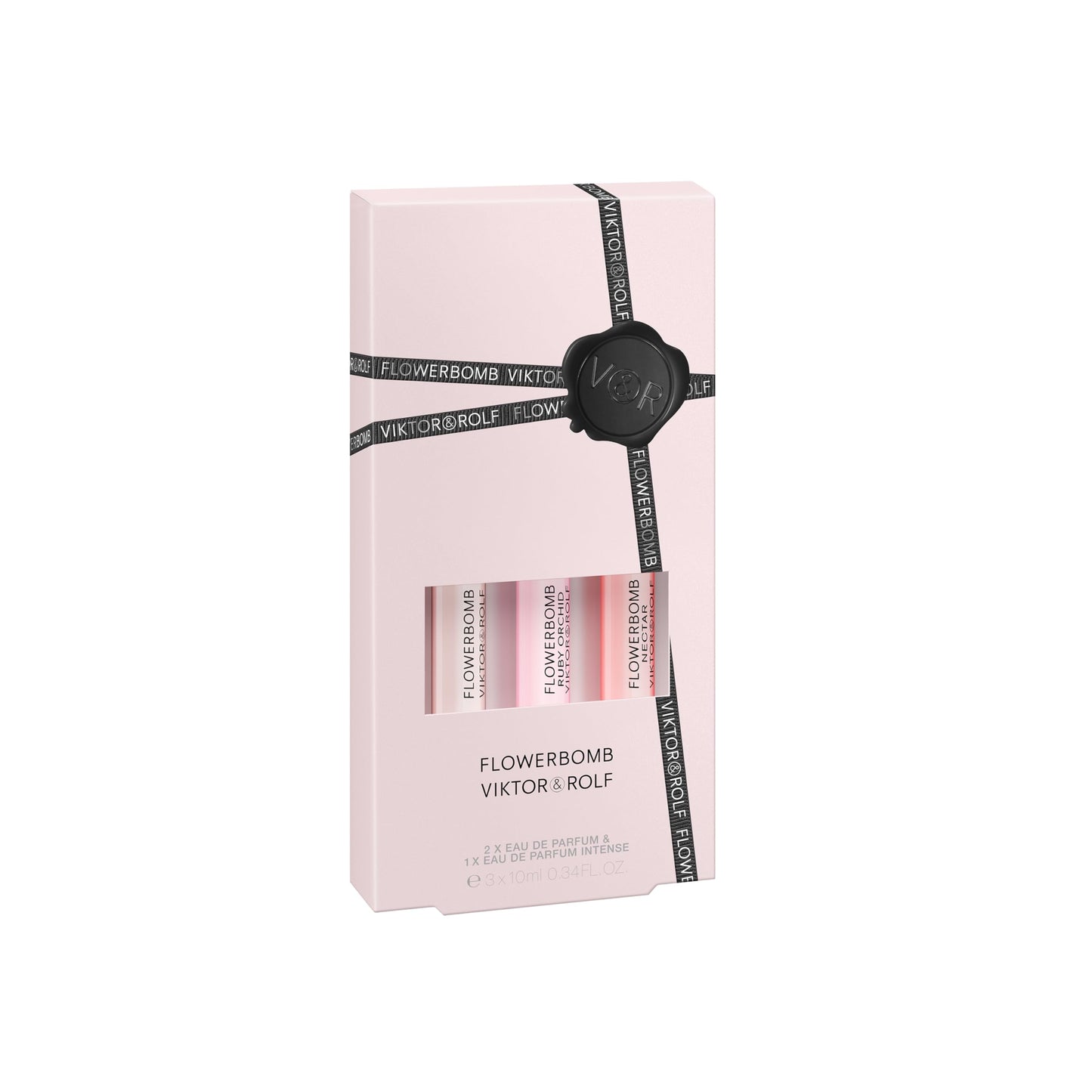 Viktor&amp;Rolf - Flowerbomb - Coffret cadeau découverte de parfums pour femme au format voyage - Flowerbomb, Ruby Orchid &amp; Nectar Eau de Parfum - Lot de 3, 0,3 Fl Oz Chacun