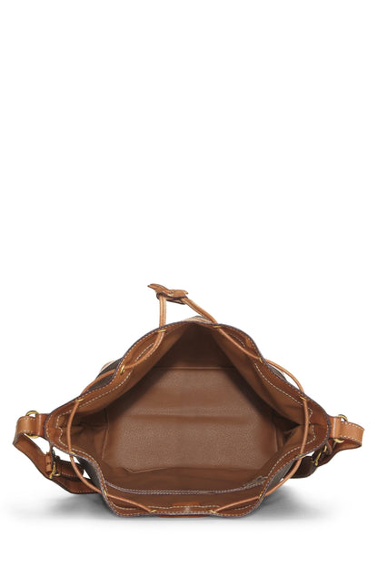 Céline, Sac seau en toile macadam marron d'occasion, marron