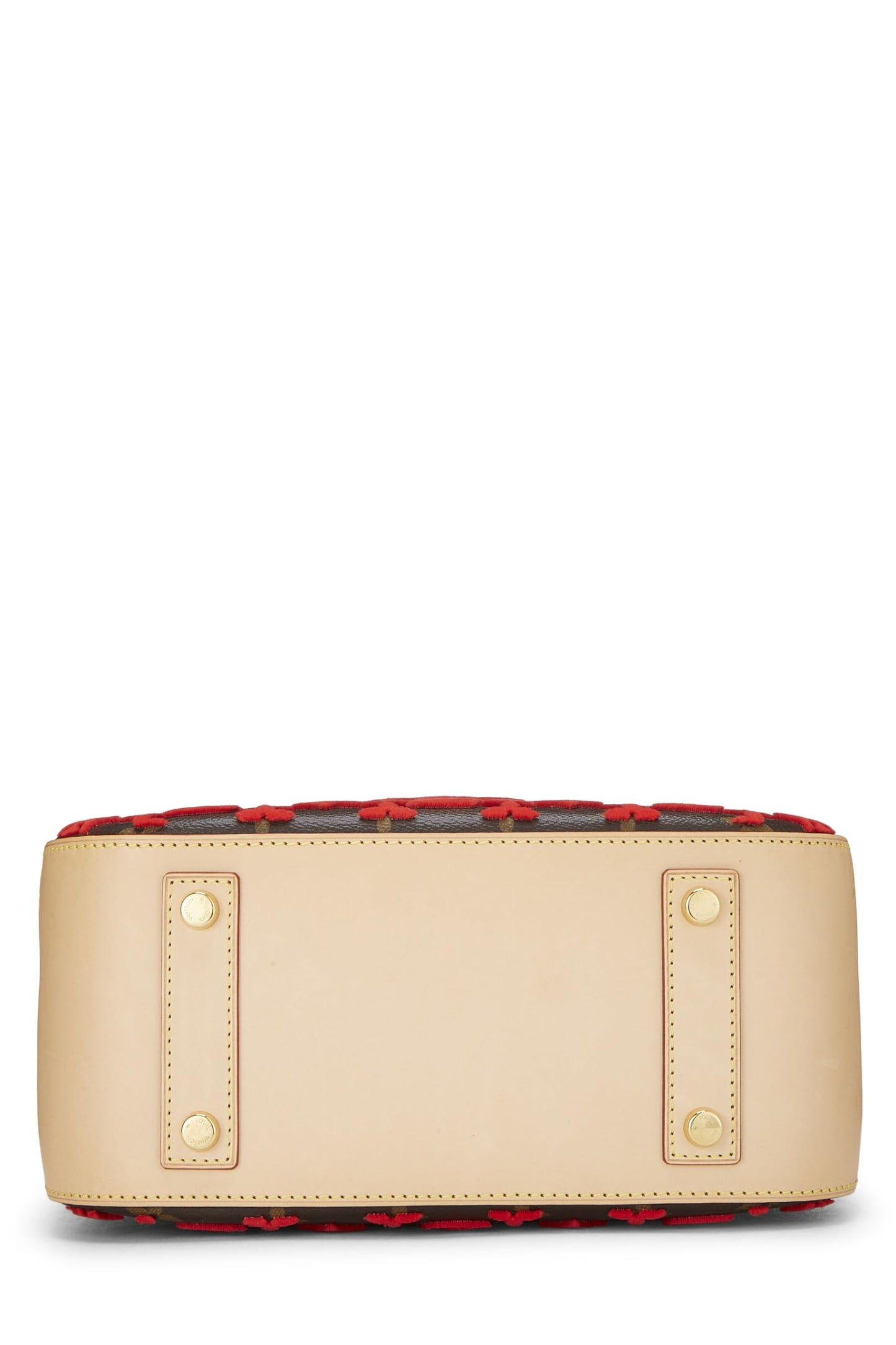 Louis Vuitton, Cube Deauville en tuffetage monogramme rouge d'occasion, rouge