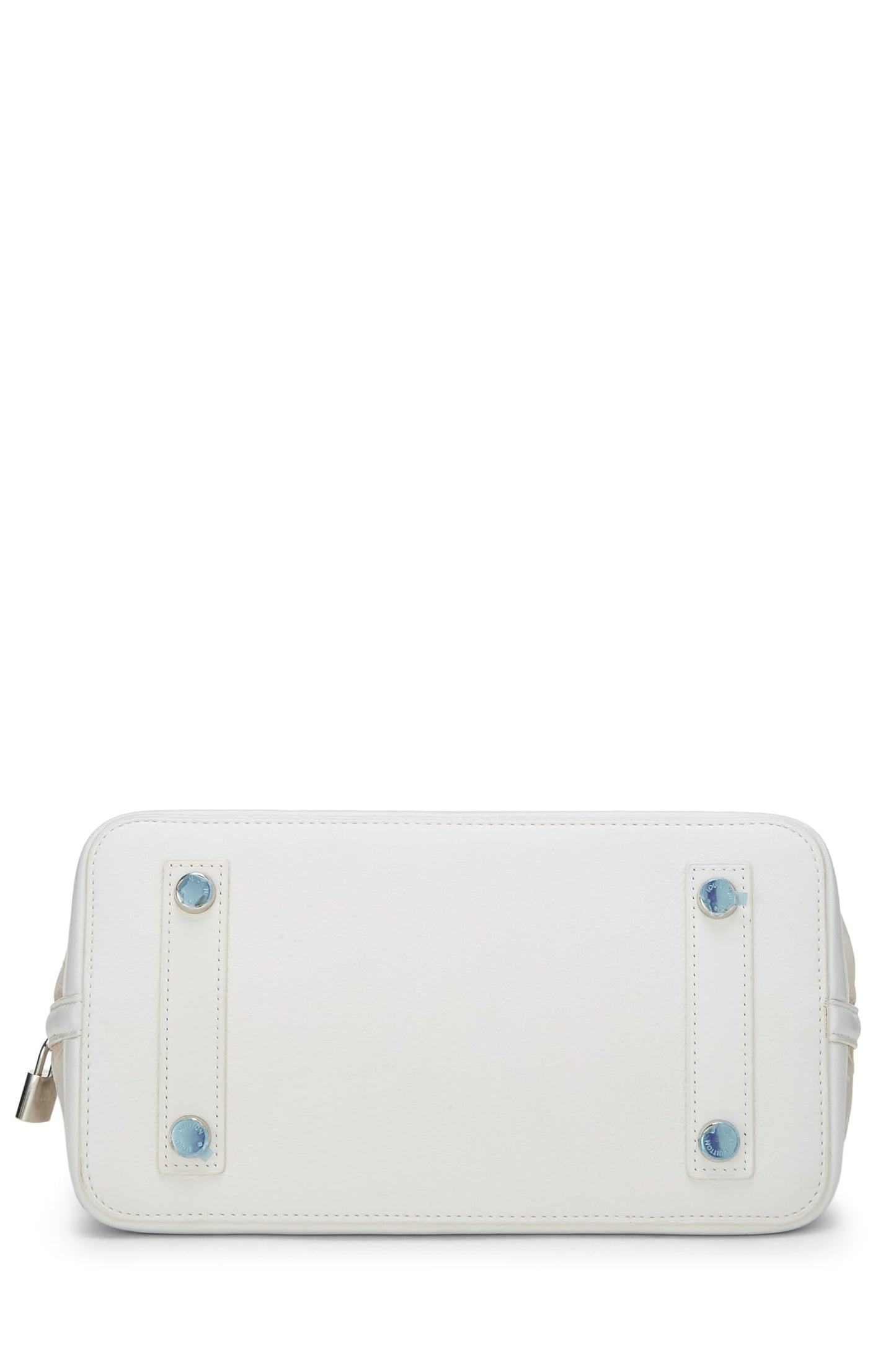 Louis Vuitton, Lockit transparente de malla con monograma blanco Pre-Loved, Blanco