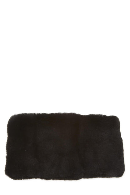 Chanel, Pre-Loved Black Fur 'CC' Muffler, Black