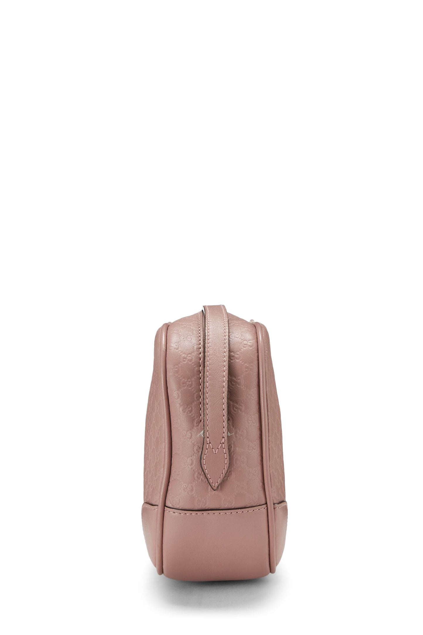 Gucci, sac à bandoulière Bree en cuir Microguccissima rose d'occasion, rose