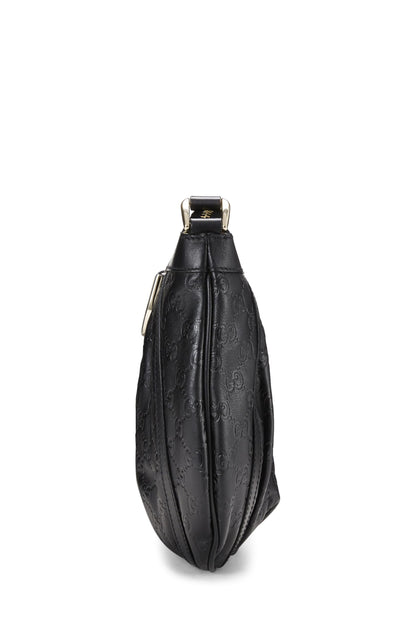 Gucci, sac messager Guccissima Abbey noir d'occasion, petit modèle, noir