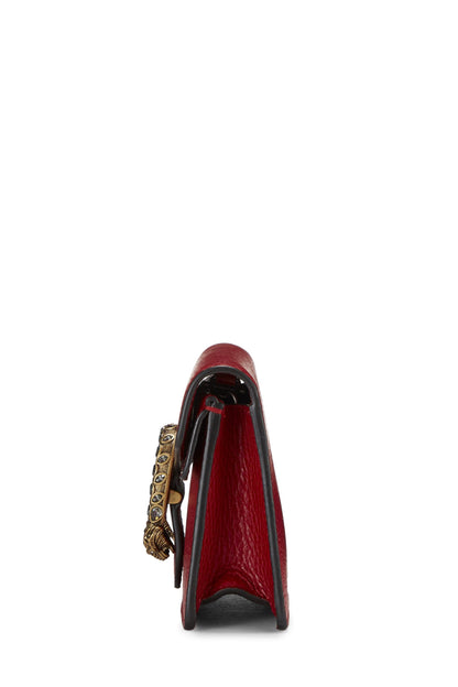 Gucci, Dionysus Super Mini de cuero rojo Pre-Loved, Rojo