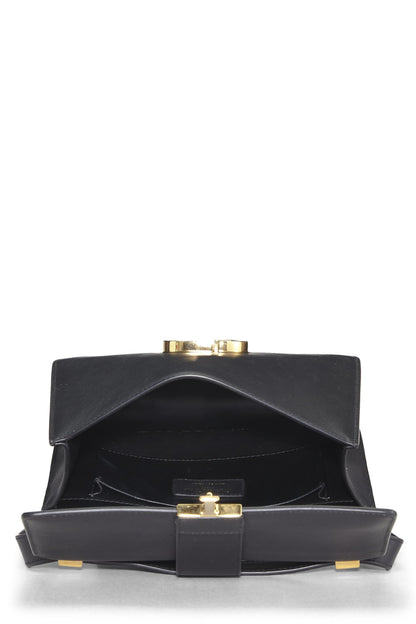 Dior, Sac 30 Montaigne en cuir de veau noir d'occasion, noir