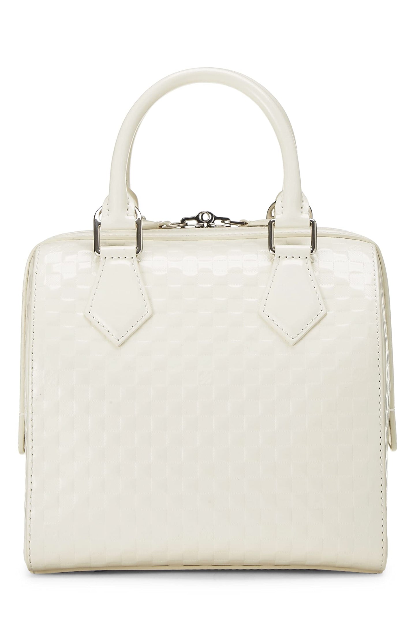 Louis Vuitton, Pre-Loved Damier Facette Speedy Cube PM blanco, Blanco