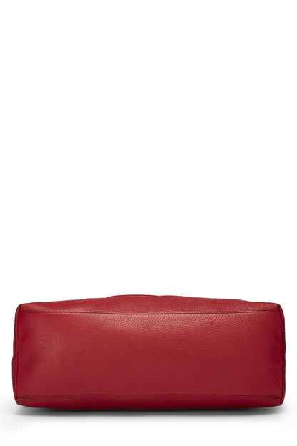 Gucci, sac fourre-tout Soho en cuir rouge d'occasion, rouge