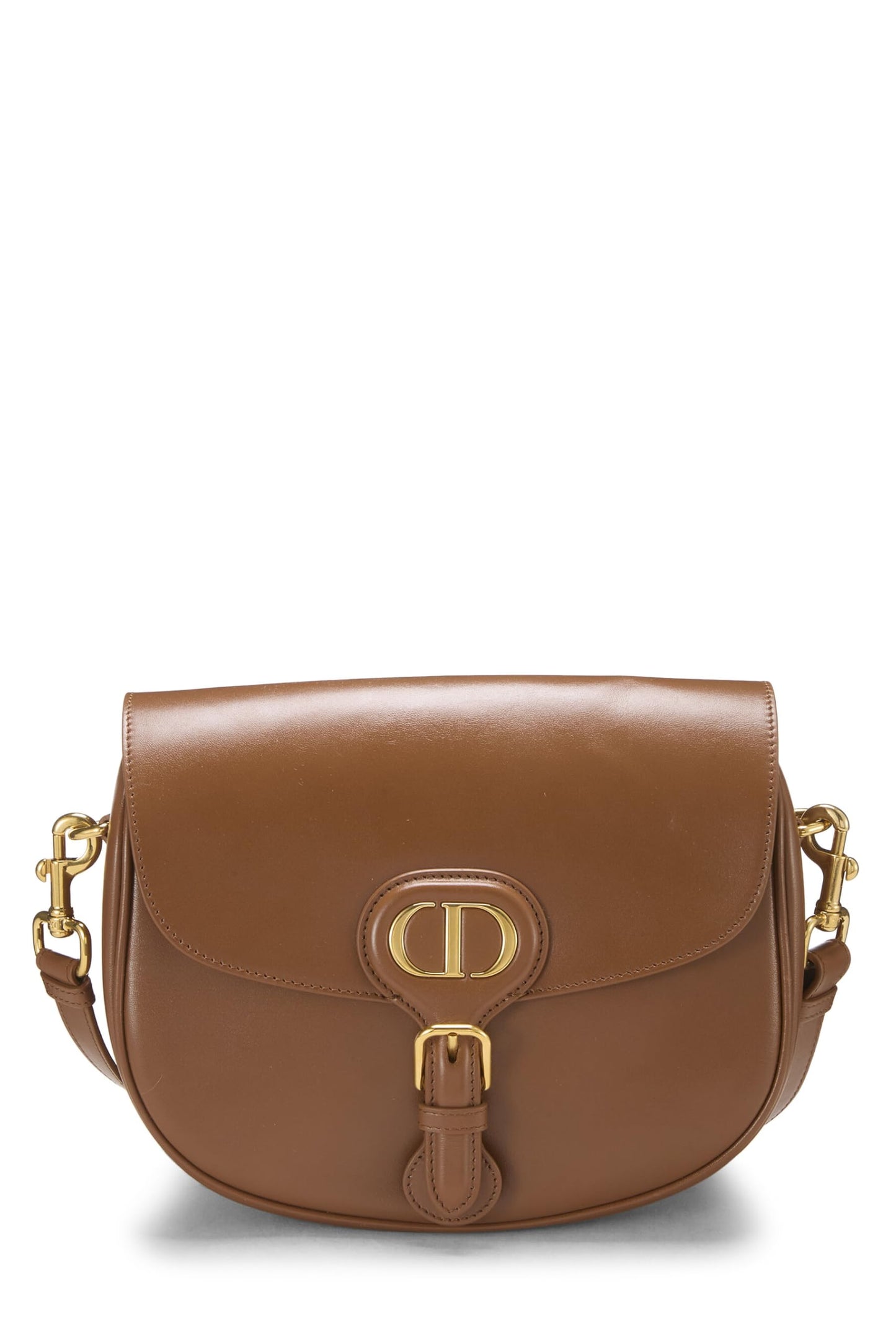 Dior, Bobby Flap Medium en cuir de veau marron d'occasion, marron