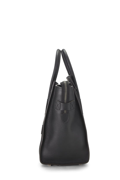 Céline, Mini maleta de piel de becerro azul pre-Loved, Negro