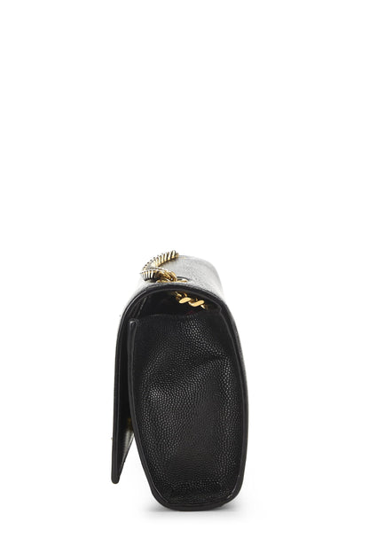 Yves Saint Laurent, Kate Small en cuir grainé noir d'occasion, noir