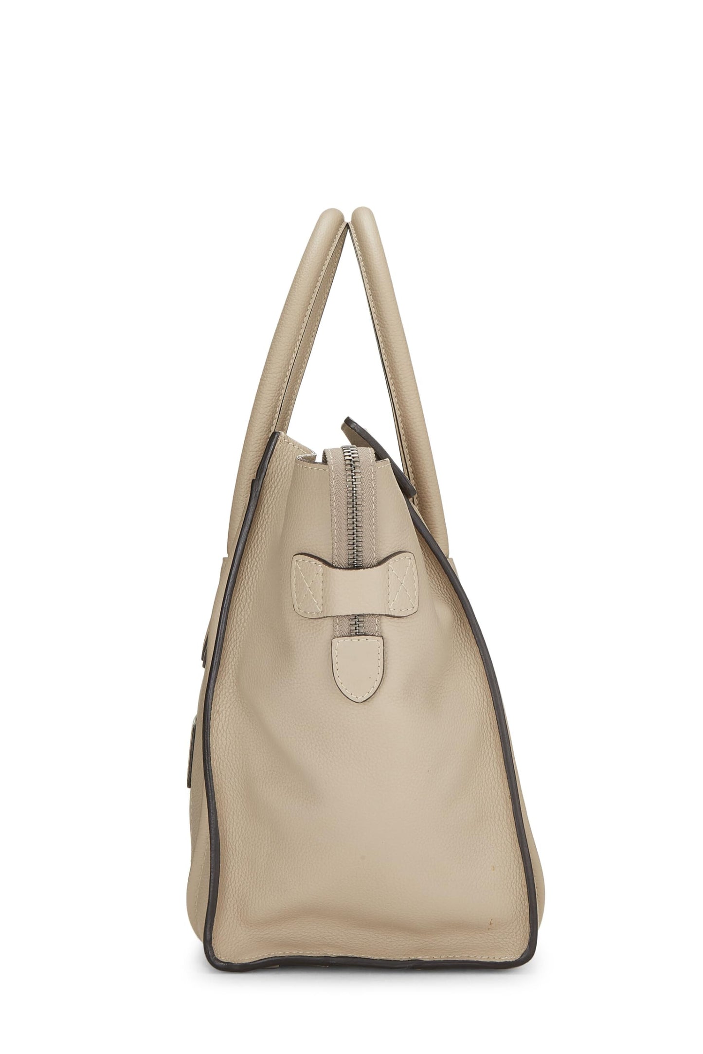 Céline, Mini valise en cuir de veau foulonné beige d'occasion, beige