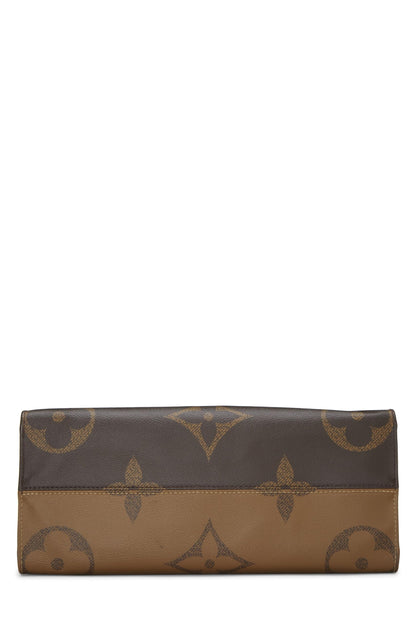 Louis Vuitton, Monogram géant marron d'occasion On The Go MM, marron