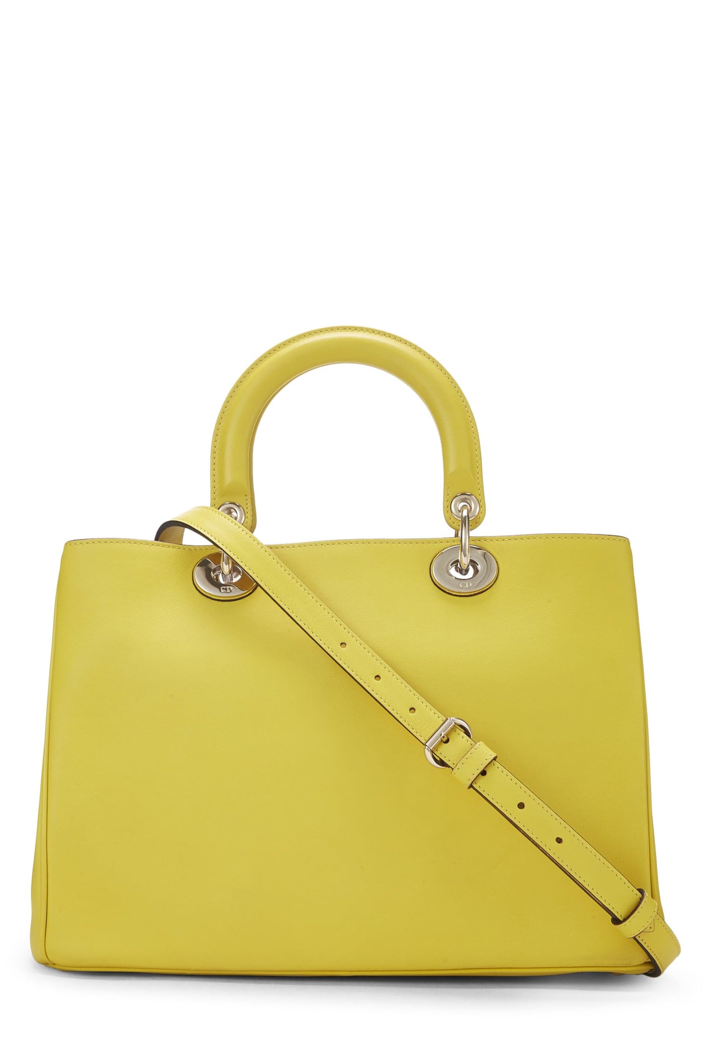 Dior, Pre-Loved Yellow Leather Diorissimo Medium, Yellow