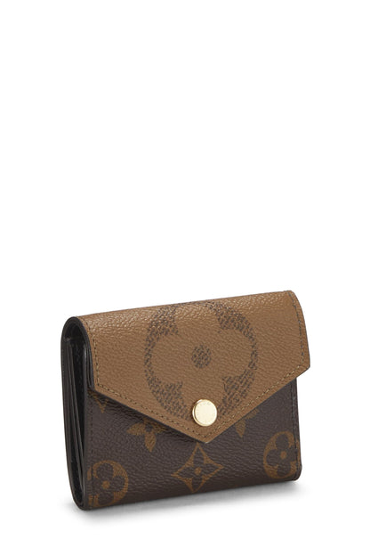 Louis Vuitton, Pre-Loved Monogram Reversed Giant Canvas Zoe Wallet, Brown