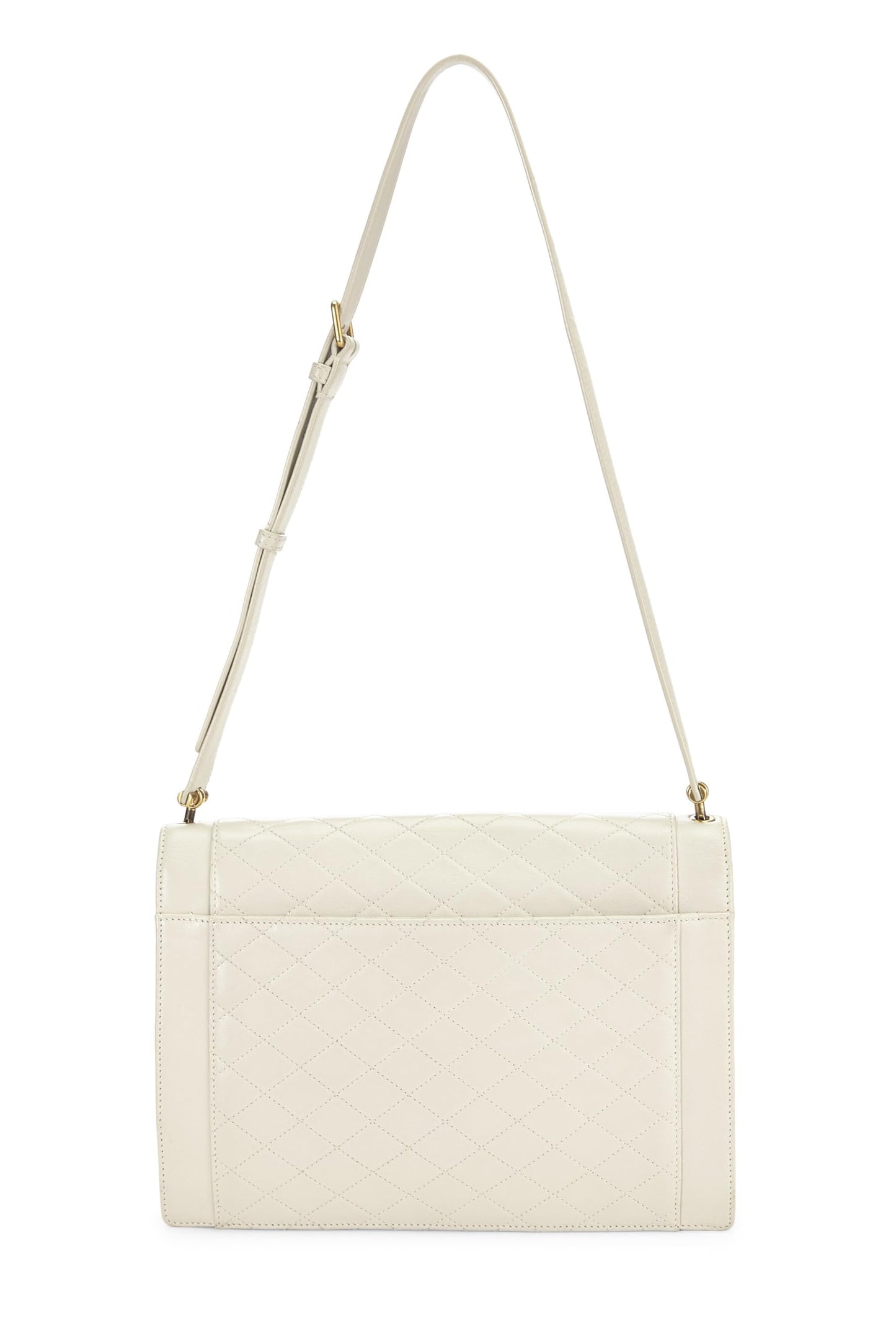 Yves Saint Laurent, Pre-Loved White Lambskin Gaby Mini, White