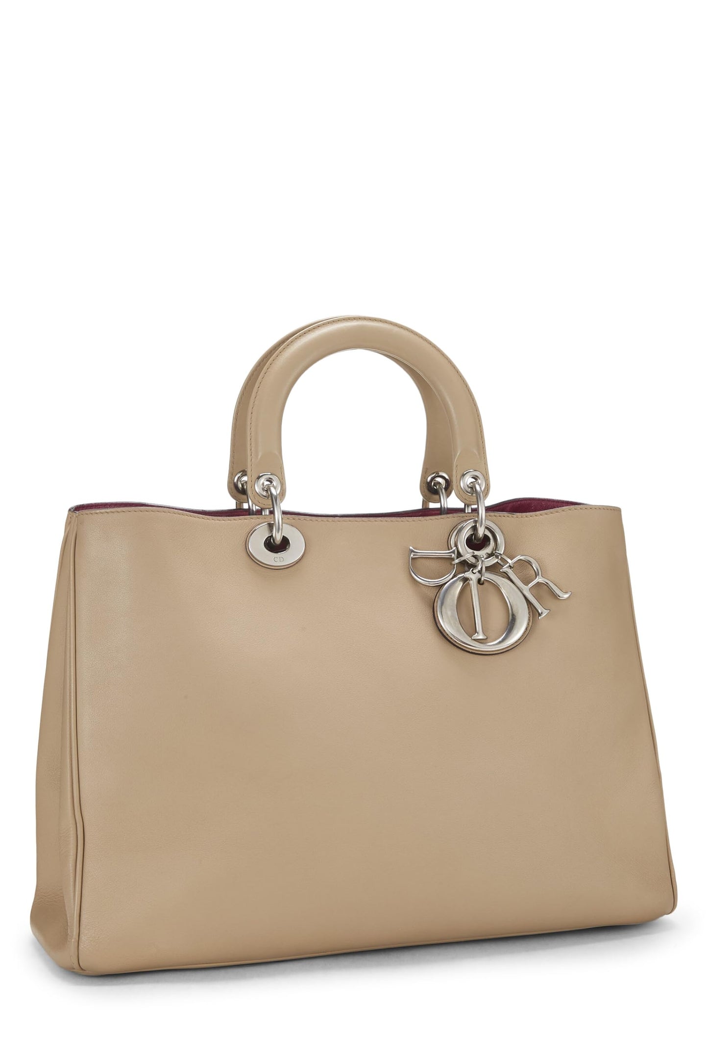 Dior, Diorissimo Medium en cuir beige d'occasion, beige